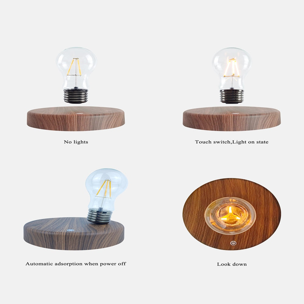 Luminária Decorativa Lâmpada Led Bulbo Flutuante Magnética Levitação Decoração de Casa